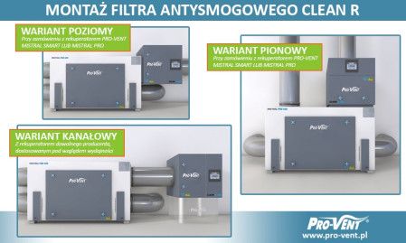 Montaż filtra Clean-R Pro-Vent. Montaż filtra Clean-R Pro-Vent.