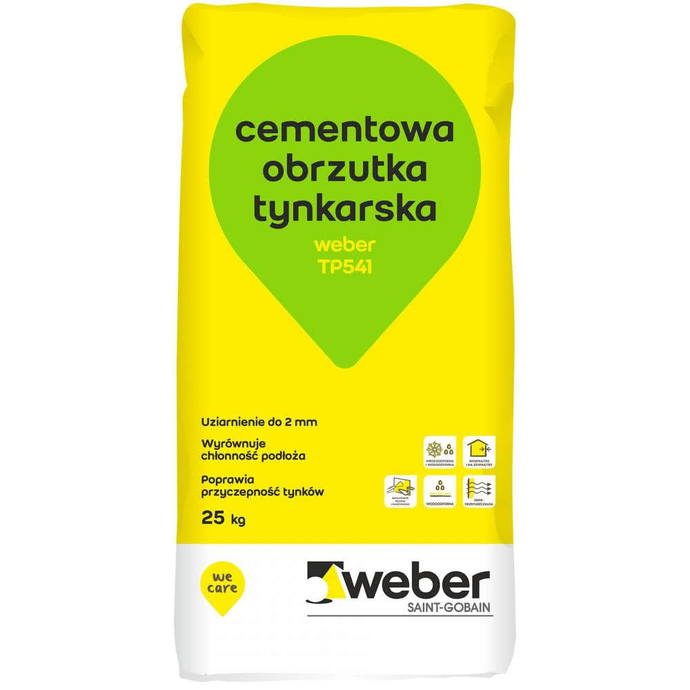 Cementowa obrzutka tynkarska weber TP541 , tzw. szpryc Cementowa obrzutka tynkarska weber TP541 , tzw. szpryc