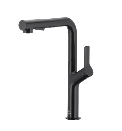 DUERO DESIGN BLACK bateria kuchenna z wyciąganą wylewką