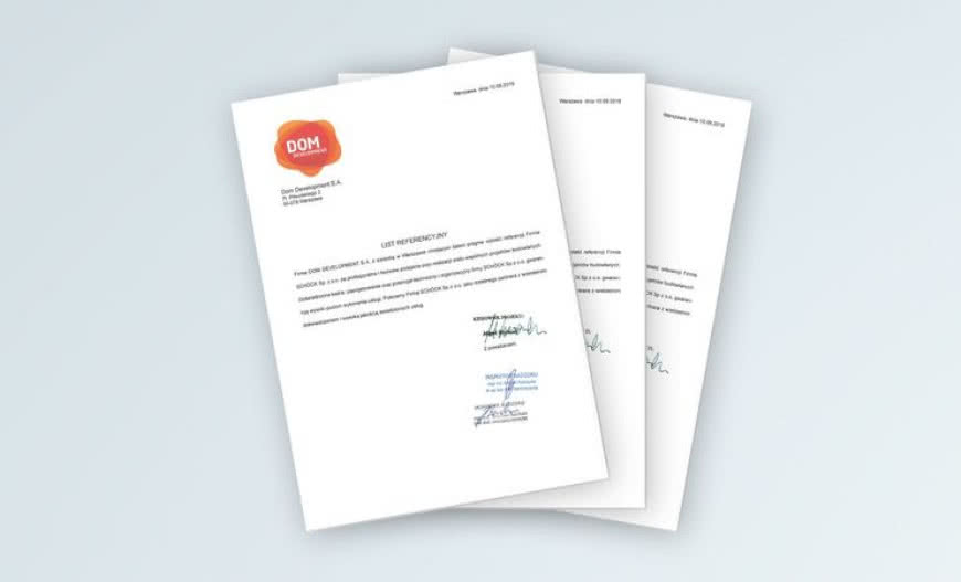 Schöck doceniony przez Dom Dewelopment 