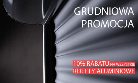 Grudniowa promocja - rolety aluminiowe z 10% rabatem