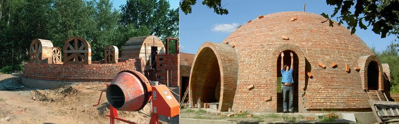 Fragment domu-kopuły z cegieł, proj. studio SERGIEL. fot. forum.budujemydom.pl (użytkownik: autorushd) Fragment domu-kopuły z cegieł, proj. studio SERGIEL. fot. forum.budujemydom.pl (użytkownik: autorushd)
