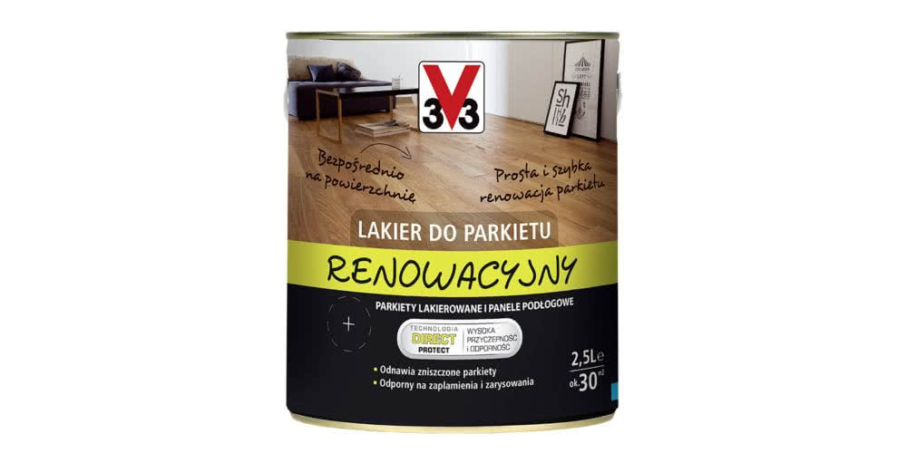 Lakier renowacyjny do parkietu V33 - bez konieczności usuwania starych powłok